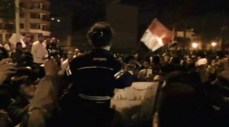 Protesters forcing change earlier this year in Tunisia