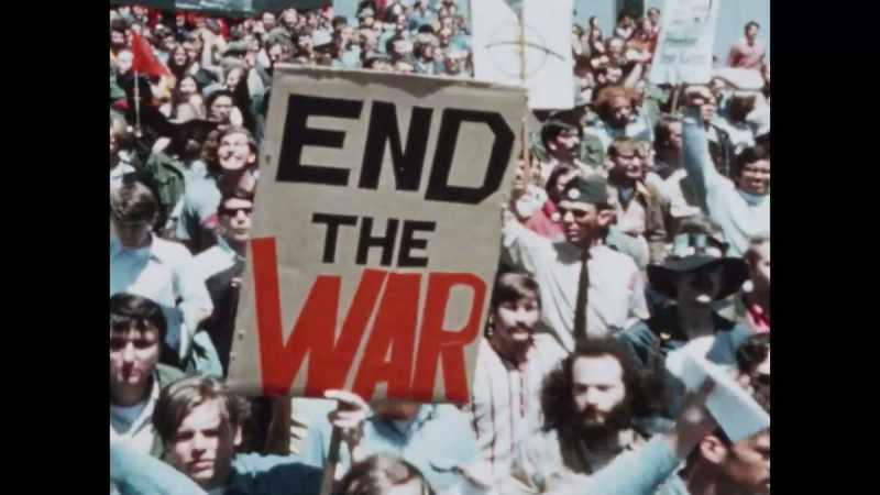 (Protesters shouting)