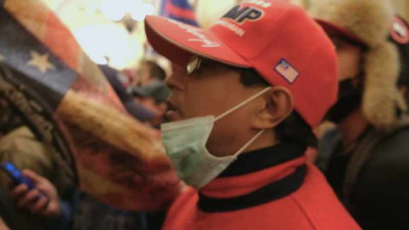 [protestor] (shouting) USA. USA