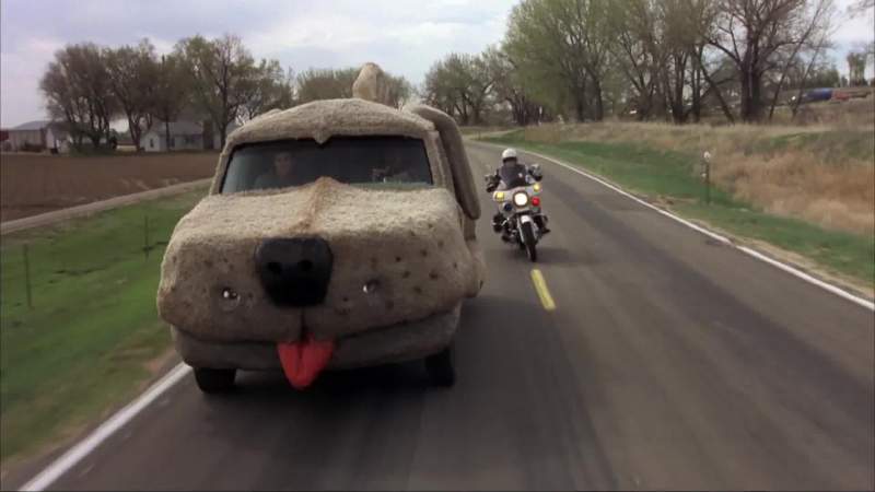 Huh Pull overNo it's a cardigan but thanks for noticingYeah Killer boots manPull your vehicle to the side of the roadLicense and registration pleaseYou fellas were going a little fast back there