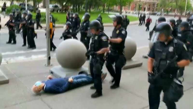 Push him down! -♪ Oh, America ♪