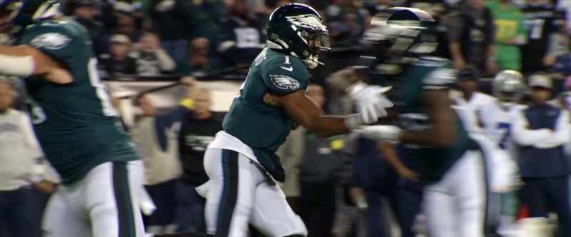 Pushing, pulling. He's in for the touchdown