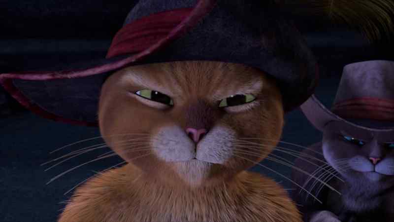 [Puss grunting]