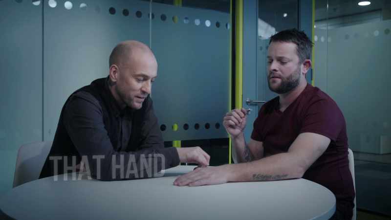 Put your hand on the table there for me
