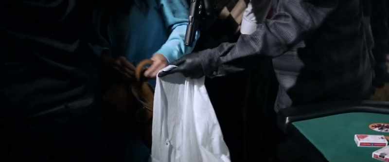 Put your stuff in this fucking bag, let's go, let's go, let's go