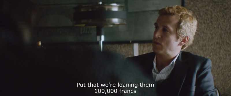 Put that we're loaning them 100,000 francs