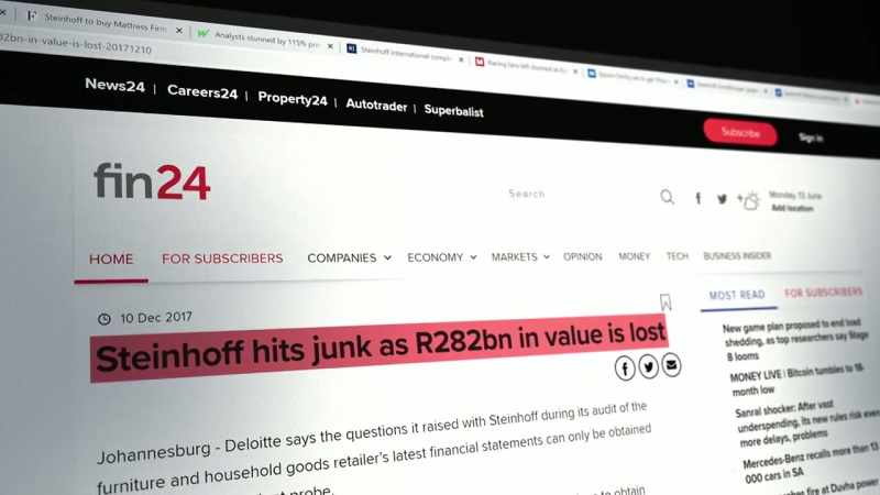 R200 billion or so was wiped off the stock exchange