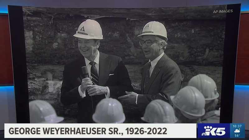 Radio host 1: George Weyerhaeuser Sr. was the fourth-generation CEO