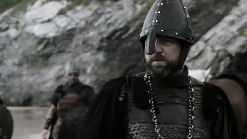 (ragnar and man converse in anglo saxon language)