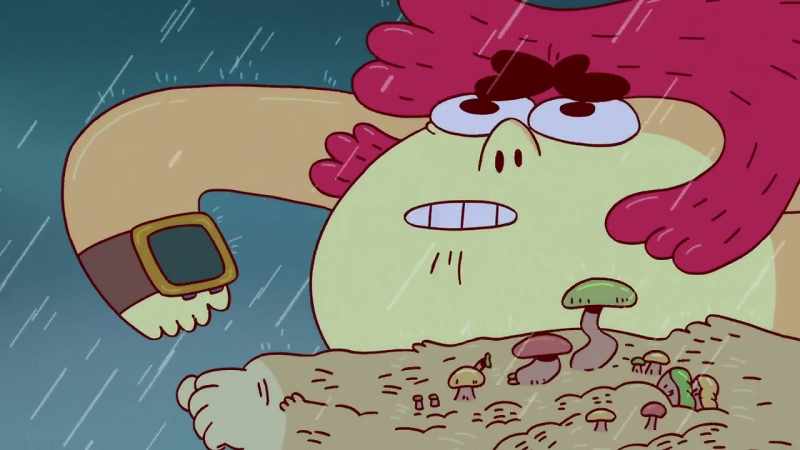 Rain makes our fur smell weird. [sniffs, shudders]