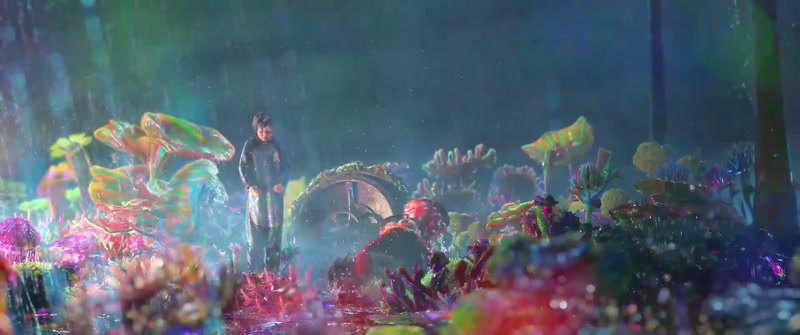 (rain splashing)