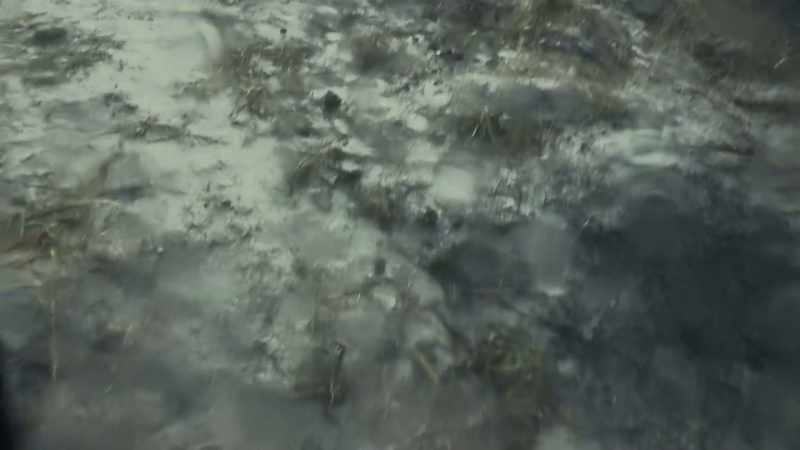 [ Rain striking ]