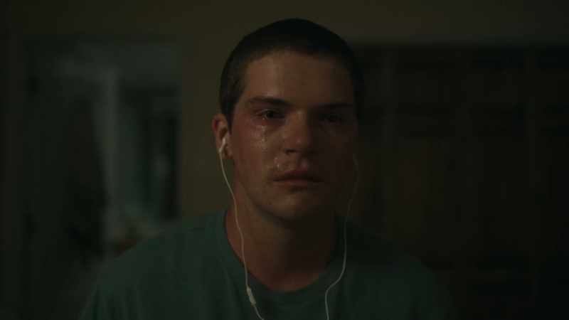 [rap music playing through headphones]
