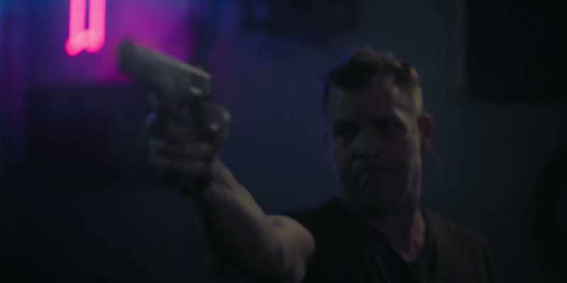 (rapid gunfire) - (TV crashes)
