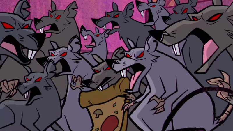 (rats hissing) - (siren blaring)