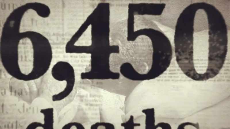 Records suggest that it caused about 6,450 deaths