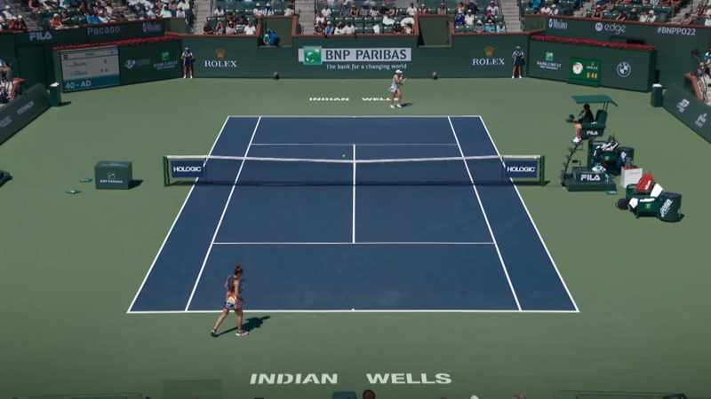[referee] Game and first set. Sakkari