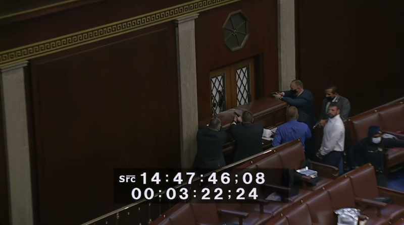 Rep. DeLauro: The security had barricaded those doors