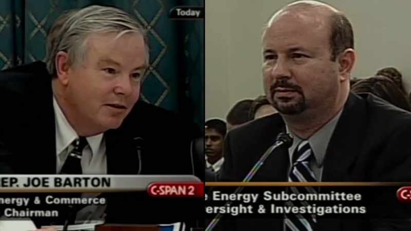 REP. JOE BARTON: THEY THREW SPAGHETTI UP ON THE WALL AND