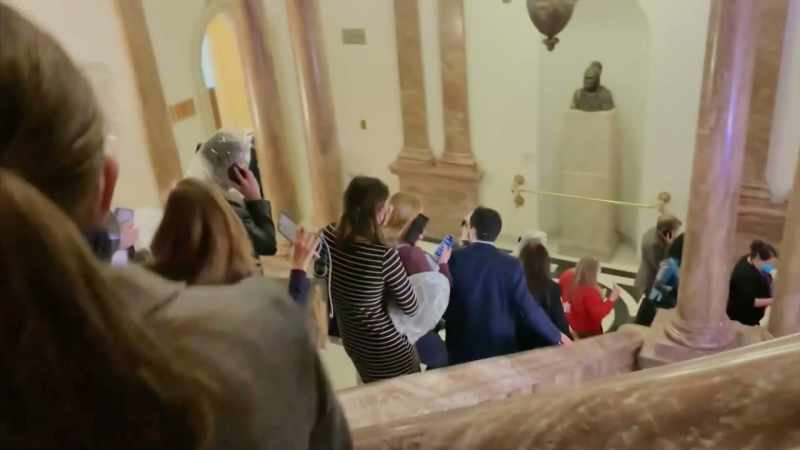 [Rep. Raskin] We went down some stairwells