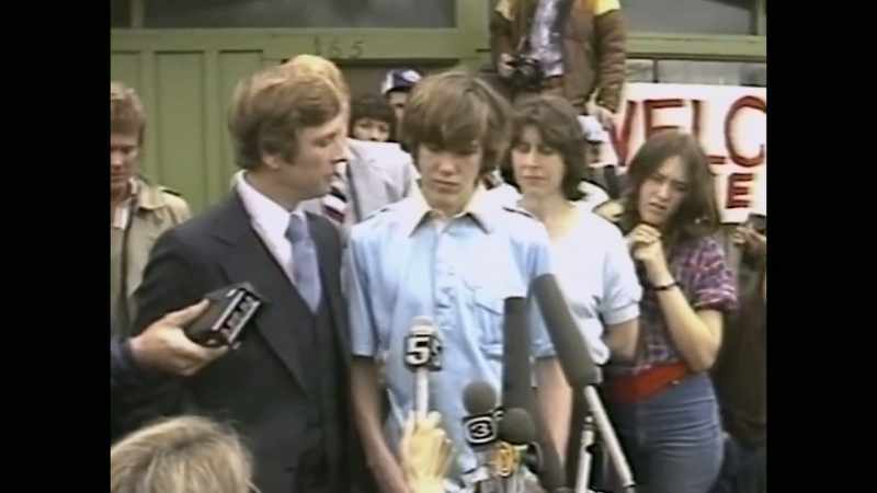 REPORTER 4: Policemen stood by Steven's side today refusing to allow him