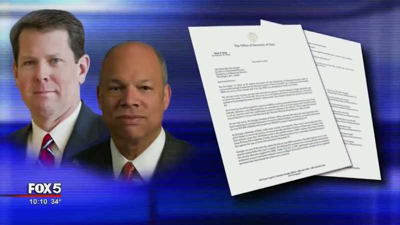 REPORTER: According to this letter from Kemp