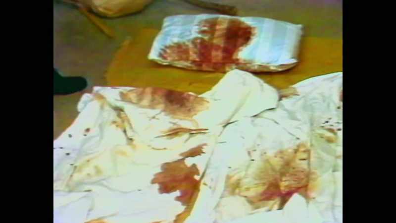 REPORTER: Blood-stained bedsheets