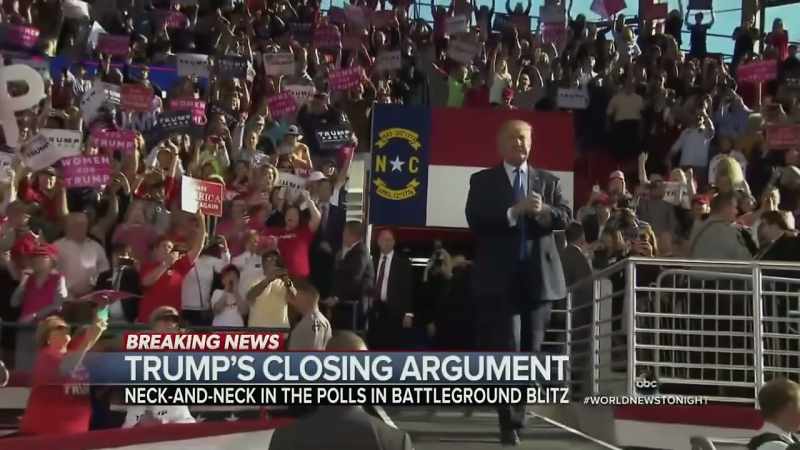 [Reporter] Tonight, Donald Trump