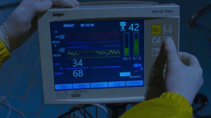 Respiration rate and oxygen levels steady
