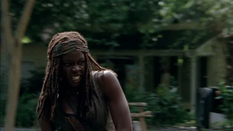 Rick! Help, Rick! Glenn! Michonne!
