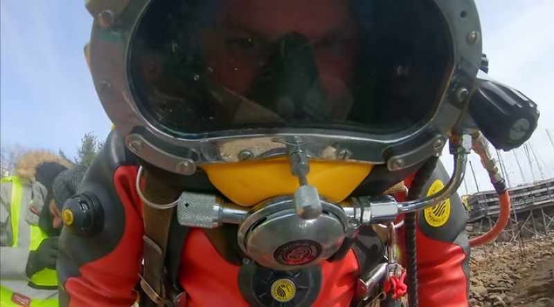 [Rick] Roger. In the water. -[heavy breathing]