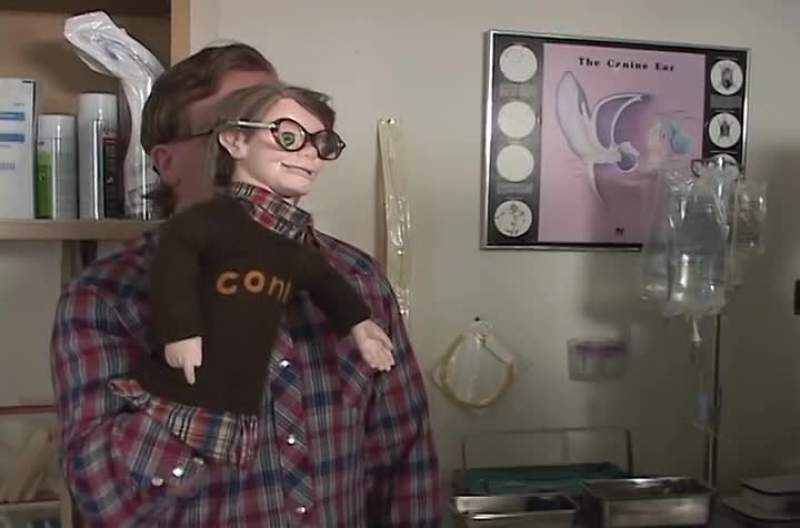 Ricky you're pointing a loaded handgun at a puppet