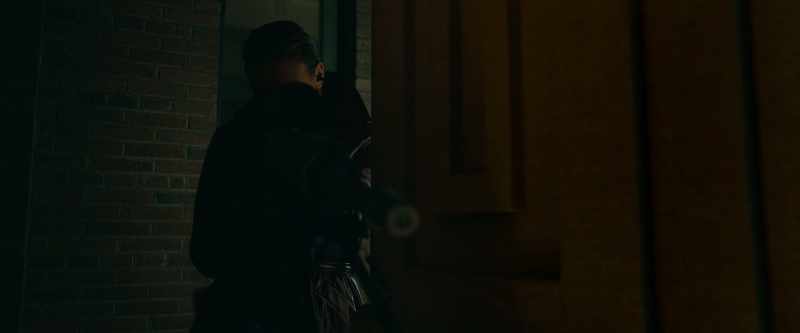 [rifle cocks]