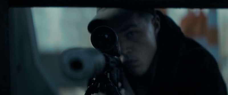 [rifle cocks]
