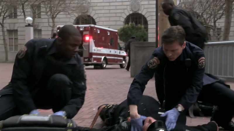 Right here, buddy, hey. Ray? All right. He's unresponsive. Yeah