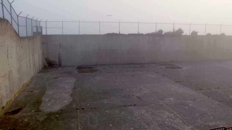 Right next door to it is the prison recreation yard