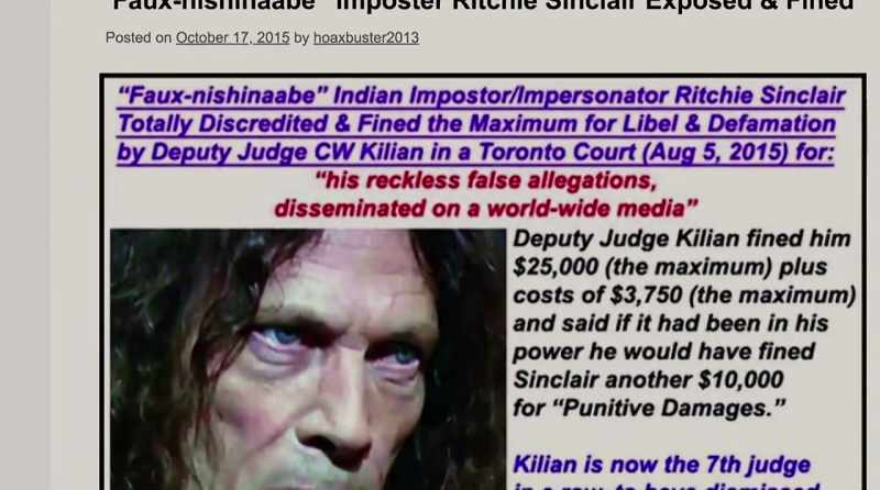 Ritchie Sinclair is a wannabe Ojibwe artist