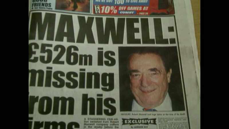 Robert Maxwell's business empire is collapsing tonight