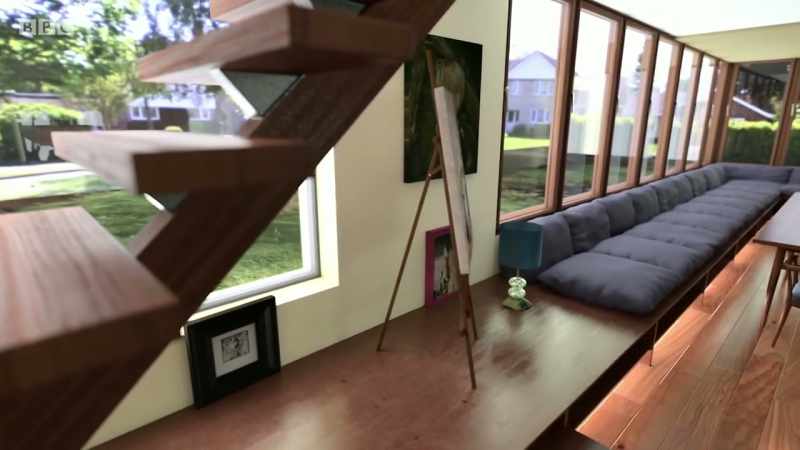 Robert's designed a space with clean lines - an ideal backdrop