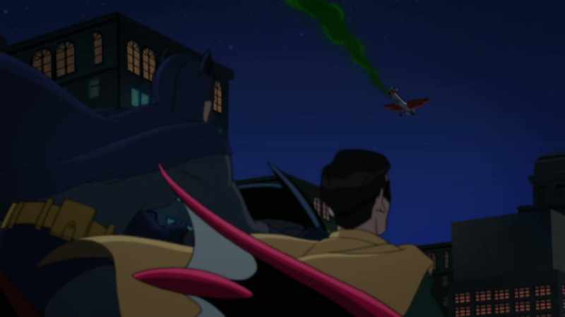 Robin, use the mini Bat-zooka to disable his flight gear