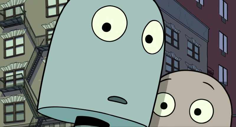 [Robot whirs, Raccoon grunts softly]