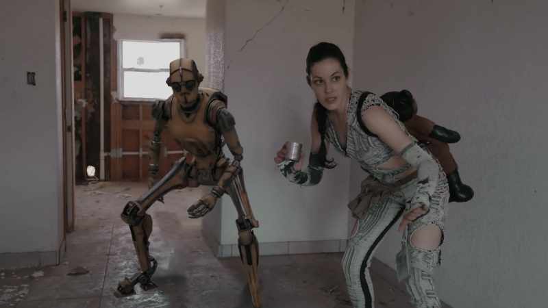[Robotic sounds]