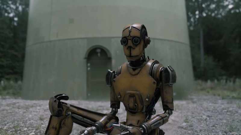 [Robotic sounds]