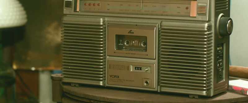 [ Rock music playing]