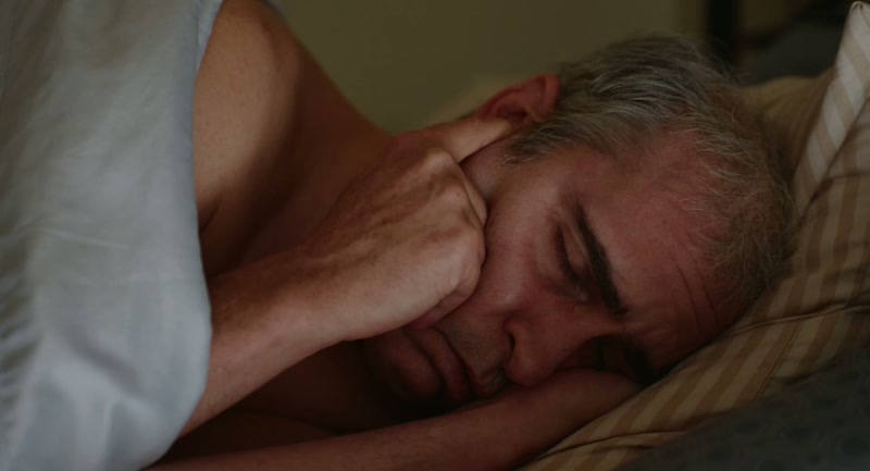 [rock music stops] - [alarm continues beeping]