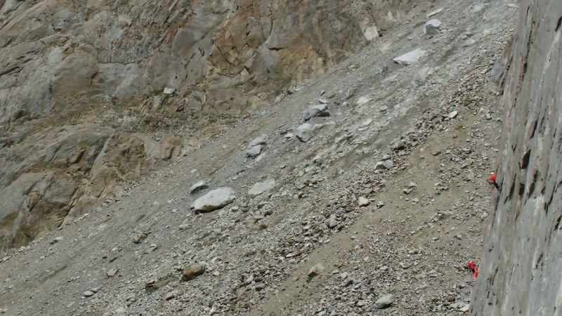 Rockfall, or loose rock