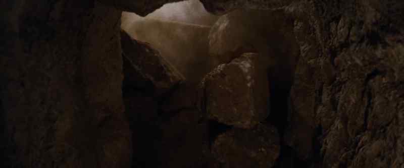 (rocks crashing)