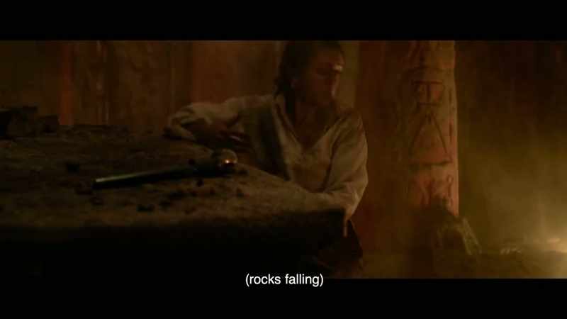 (rocks falling)