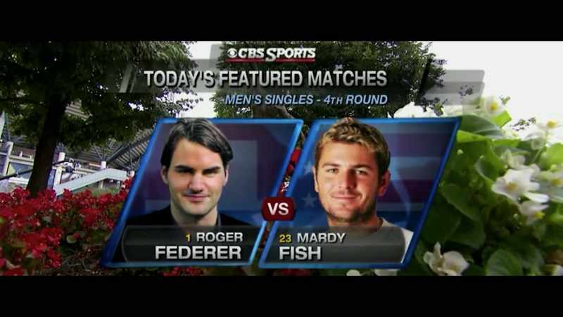 Roger Federer against American Mardy Fish
