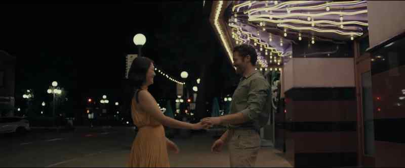 [romantic music playing]